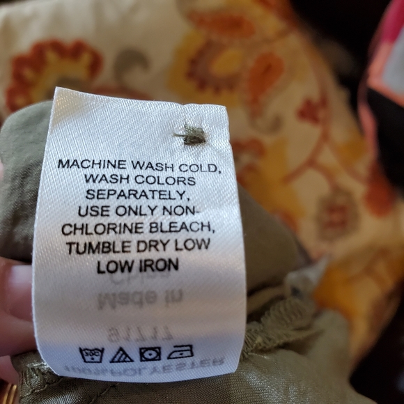 Roaman's silky blouse army green plus sz 12W - Picture 10 of 11